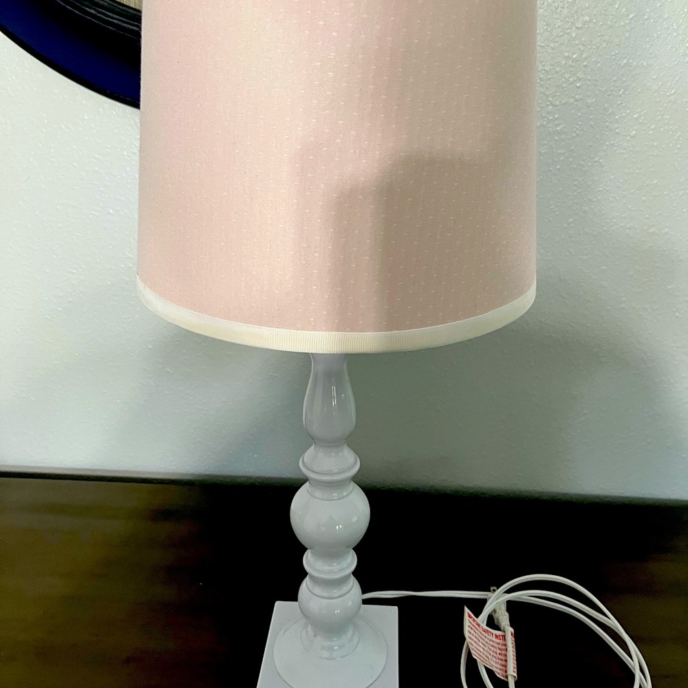 White Candlestick Style Lamp
